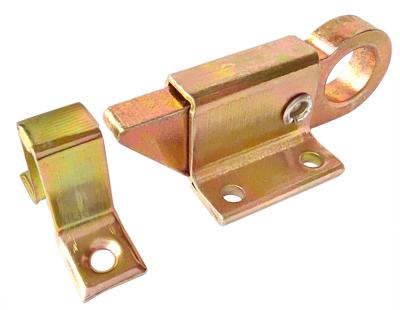 China Heavy Duty Brass Sliding Door Bolt Lock Yellow White Zinc 68mm for sale