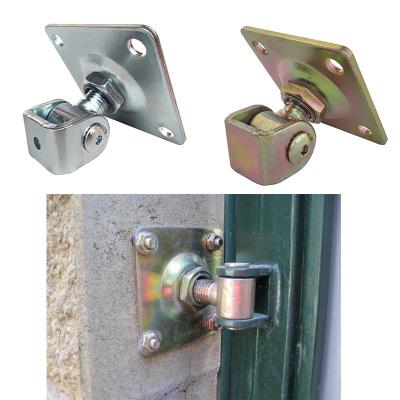 China Swing Gate Adjustable Weld On Hinge M24 With Square Fixing Plate for sale