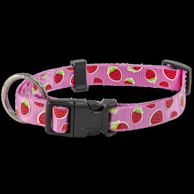 China 2023 Wholesale High Quality Floral Printing Dog Collar Stocked Buckle Adjustable Dog Collar Pet Supplies for sale