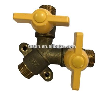 China General S165 30 New Style Brass Ball Aluminum Handle Copper Connection 3 Angle Gas Ball Valve for sale