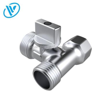 China General S3115A 1/2x3/4x1/2 BSP threaded 3way washing machine brass ball angle valve for sale