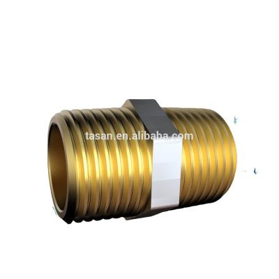 China S7103 NPT Male Thread Brass Nipple Copper Fitting Equal for sale