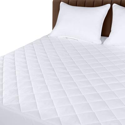 China Yestex Air Permeable Quilted Mattress Protector Cotton Queen Size Mattress Pad Pillow Fit Top Mattress Cover for sale