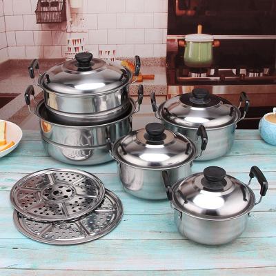 China 2022 Viable Hot Selling Set of Stainless Steel in Southeast Asia Steamer Set Kitchenware Set for sale