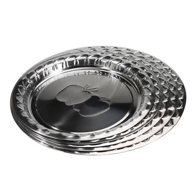 China Factory 06 ss410 viable wholesale Apple designed stainless steel tray for promotional gift kitchenware for sale