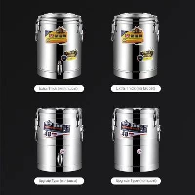 China 2022 201 Customs Outdoor High Quality Stainless Steel Shell Storage Barrels With Sealing Cover for sale