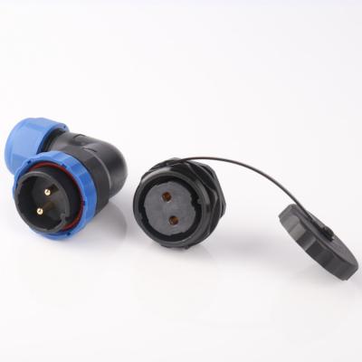 China Power SD28 Bent rear nut Aviation plug socket Male Female IP68 waterproof connector for sale