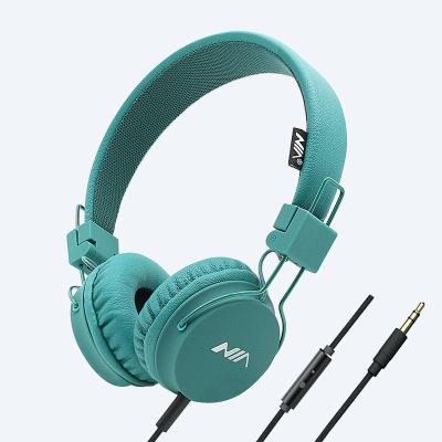 China The NIA Professional Studio Monitor Headphones headband, AUX cable. left over-ear one with mic wired headset for kids for sale