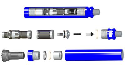 China 1.0 - 2.8Mpa Working Pressure Down The Hole Hammer 1266mm Length QSS - 80 Model for sale