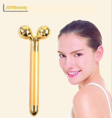 China Face Lift Innovation Patented Bar Portable Masaj Beauty Energy V Shape Facial Roller for sale