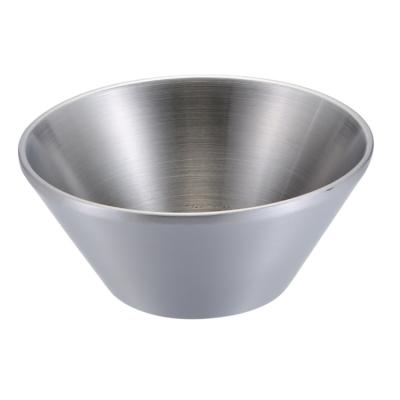 China Durable Stainless Steel Double-Layer Thickened Household Drinking Soup Bowl Korean Style Adult Children Thermal Insulation Anti-scald Bowl for sale