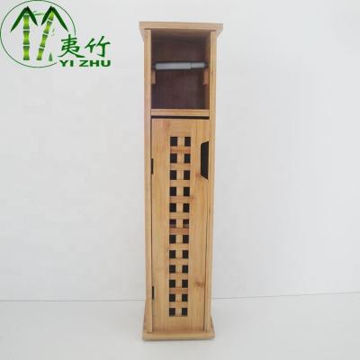 China Factory Price Sustainable Good Quality Bamboo Toliet Cabinet Bathroom Environmental Storage for sale