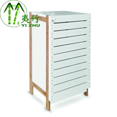 China Factory price high quality bathroom shelf yihua bathroom corner mdf+bamboo natural bamboo floor cabinet for sale