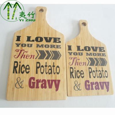 China Stocked factory sells 100% natural bamboo printing cutting board to yihua company for sale