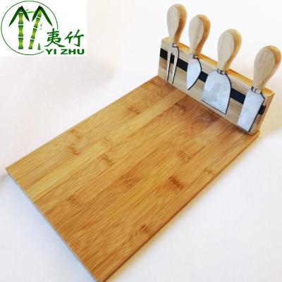 China 2021 Wholesale Viable New Type High Quality Bamboo Cheese / Bread Board With Knife Sets for sale