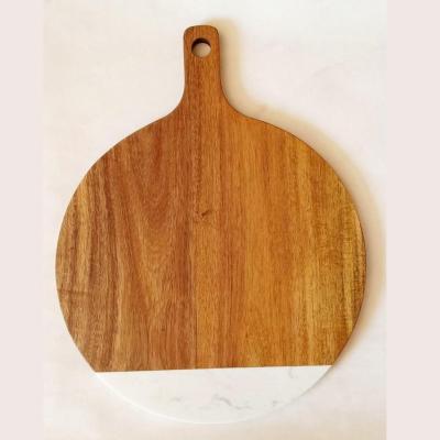 China 2021 new type stocked high quality acacia mix marble wood cutting board for sale