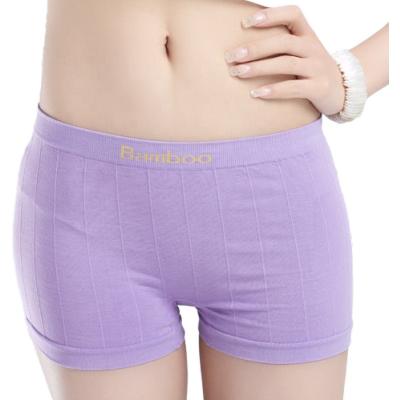 China Women Panties Antibacterial Custom Bamboo Fiber Seamless Boxer Briefs Underwear In Plus Size Underwear for sale