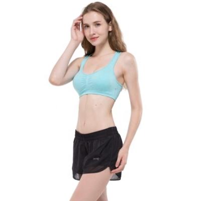 China Women Breathable Seamless Sports Bra Bamboo Fiber Plus Size Ribbed Sports Bra for sale