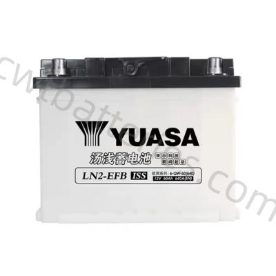 中国 ISSアクティブモーターカーバッテリー 12V 60Ah YUASA LN2-EFB 停止車両用 販売のため