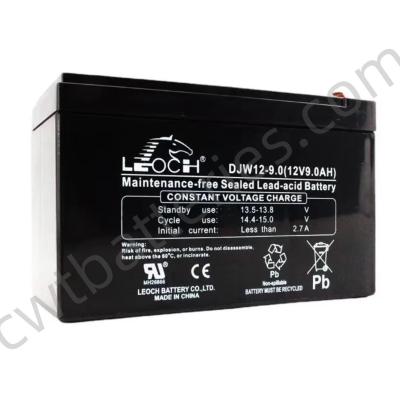 China LEOCH DJM12-9.0 Rechargeable Sealed Lead Acid 12v 8ah VRLA Battery SLA 12V 9Ah for sale