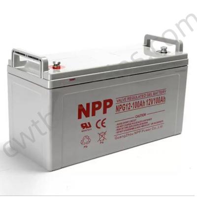 China Almacenamiento de vehículos rodantes Baterías solares recargables Gel de ciclo profundo NPG12-100Ah 12V en venta