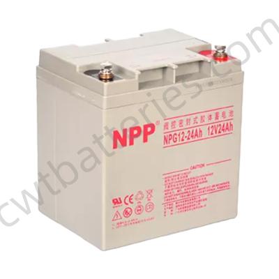 China NPG12-24Ah 12V24Ah Válvula solar regulada por ácido Batería gel ácido de plomo mantenimiento libre en venta