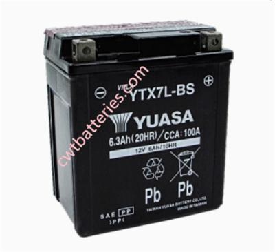 Cina ODM Lithium YUASA YTX7L-BS 12V 6Ah Batteria a prova di perdite in vendita