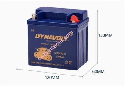 Cina Sostituzione della batteria per moto Dynavolt MG5-3B-C 5AH 12V in vendita