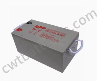 China NPG12 250Ah de ciclo profundo Baterías solares con válvula regulada Batería de gel 12V en venta