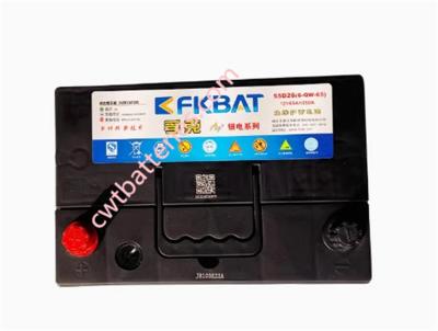 中国 工業用ディープサイクル 自動車用ディーゼルバッテリー FKBAT 6-QW-65 55D26 12V 65Ah 販売のため