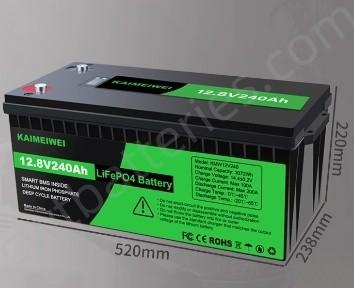 中国 12.8V 240Ah ディープサイクル リチウム ライフポ4 RV バッテリー DC パック 家庭用エネルギー貯蔵 太陽系 販売のため