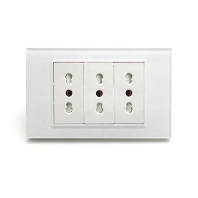 China Commercial/Industrial/Hospita/3gang Home Outlet Outlets Wall General Purpose Modular Luxury AC Power Italian Socket for sale