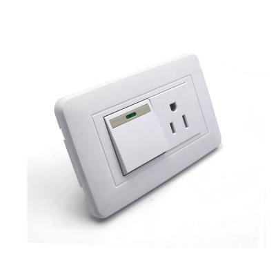 China US standadrd modern Y1 series cheap price household 1gang 1way USA socket with switch for sale