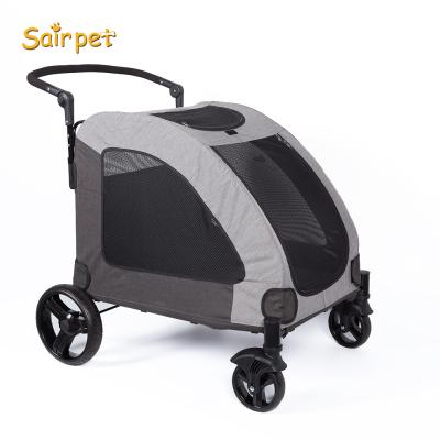 China Viable Wholesale Detachable Fender 4 Wheels Pet Cart Outdoor Dog Stroller Pet for sale