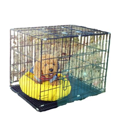 China Folding Kennel Mesh Dog Cage Metal Pet Cage Breathable Foldable Large Dog Cage for sale