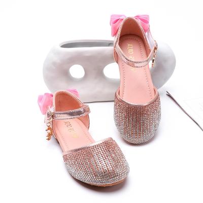 China Elegant Children Glitter Rhinestone Sandals Shoes Party Wedding Girls Princess Dress Sandals Shoes for sale