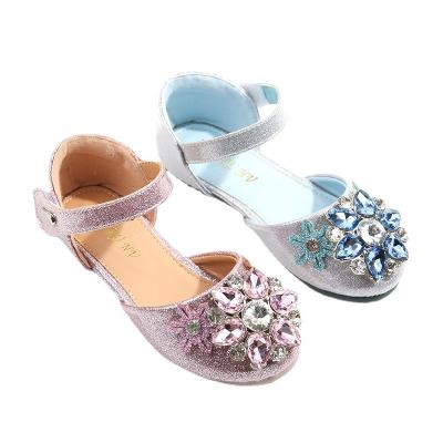 China Girls Princess Party Dress Sandals Shoes Summer Soft Bottom Kids Baby Crystal Rhinestones Sandals Shoes for sale