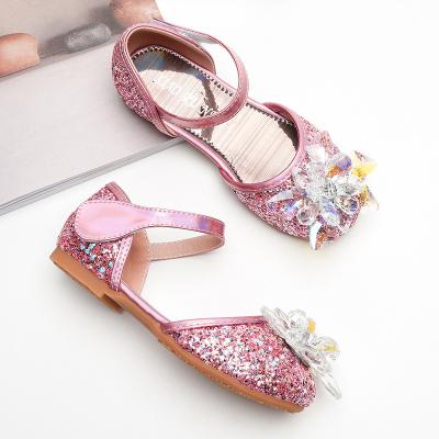 China Sequin Girls Princess Party Dress Sandals Shoes Toddler Girl Flower Wedding Sandals Shoes for Kids for sale