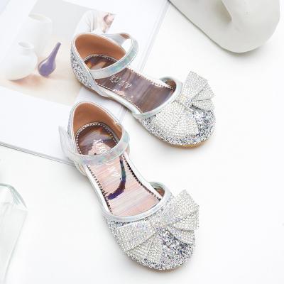 China Elegant Bling Little Girls Rhinestone Sandals Anti Slip Girls Rhinestone Sandals Shoes for Kids Children for sale