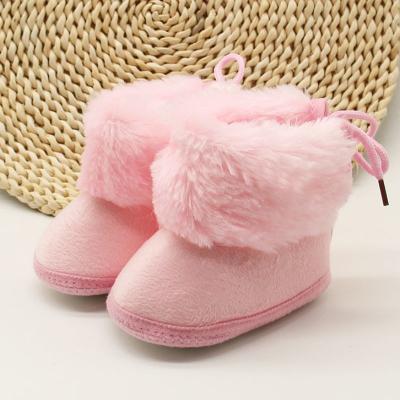 China Cute Newborn Sweet Baby Princess Keep Warm Boots Soft Sole Infant Toddler Kids Winter Baby Ankle Boots for sale