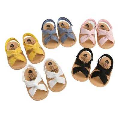 China Summer Breathable Toddlers Solid Color Baby Sandals Prewalker Non-slip Baby Girls Beach Sandals Unisex for sale