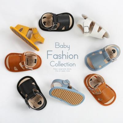 China Simple Solid Color Flat Infant Baby Sandals Shoes Baby Girls Casual Beach Sandals Shoes Unisex for sale