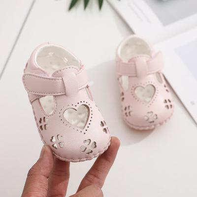 China Summer Newborn Baby Sandals Fashion Leathers Soft Bottom Baby Toddler Shoes For Girls 0-1 Years Old for sale