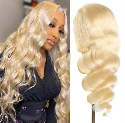 China 613 Virgin Raw Transparent 13x6 Lace Body Wave Hair HD Wholesale Price Easy Bleached Front Wig High Quality Easy Bleached Wig for sale