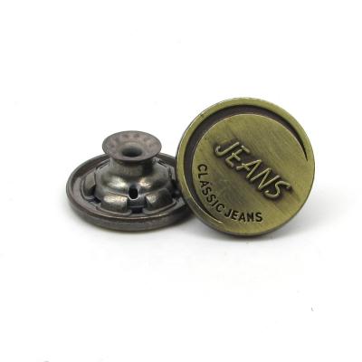 China Wholesale Classic 18mm Dry Cleaning Metal Jeans Button For Clothing for sale