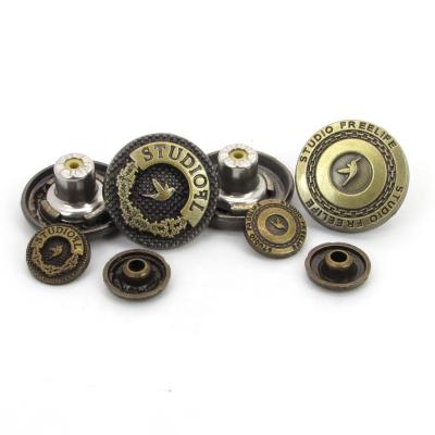 China Custom Dry Cleaning Vintage Engraving Jeans Buttons for sale