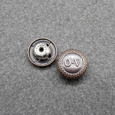 China Zinc Alloy Dry Cleaning Jeans Button For Garment for sale