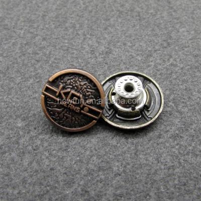 China Cheap Dry Cleaning 20mm Alloy Copper Clad Button For Garment for sale