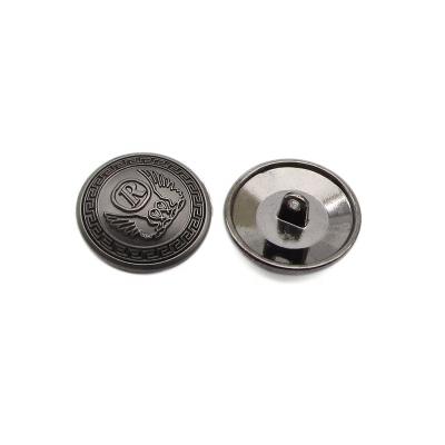 China Sustainable Fashionable Round Embossed Metal Sewing Button for sale