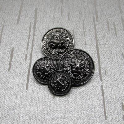 China Various Size And Type Lion Face Metal Buttons For Dry Cleaning Clothing for sale